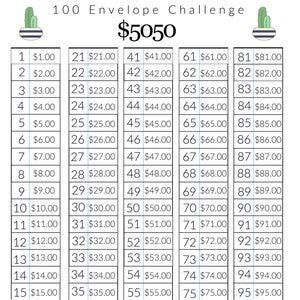 money saving challenge printable save    days savings