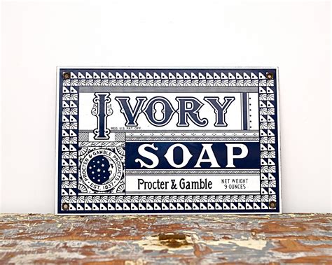 vintage advertising sign ivory soap shop ad sign black