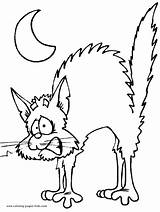 Coloring Cat Pages Scary Printable Color Animal Kids Sheets Cats Found sketch template