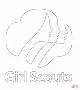 Girl Logo Coloring Scouts Pages Printable Scout Symbol Drawing Sheets Choose Board Troop Brownie Supercoloring Categories sketch template