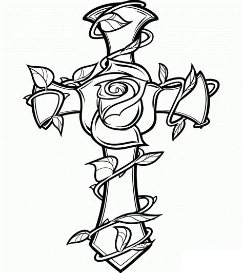 cross coloring pages  printable cross coloring pages  kids