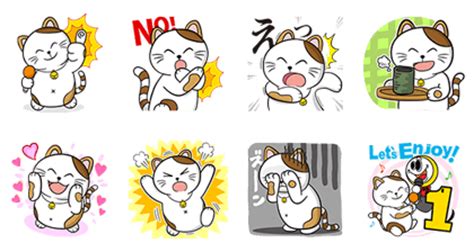 manekki  cat sticker   whatsapp telegram android iphone ios