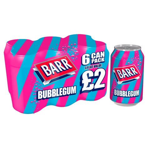 Barr Bubblegum 6 X 330ml Cans Pmp £2 Bestway Wholesale