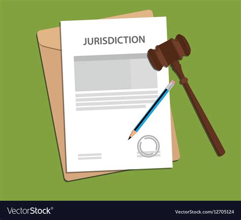 jurisdiction concept  paper work royalty  vector