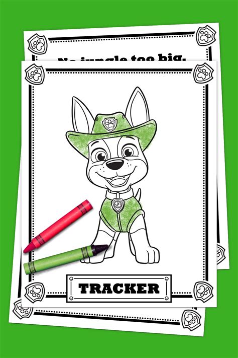 paw patrol tracker coloring pack nickelodeon parents