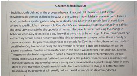 Chapter 3 Socialization Socialization Is Defined As The