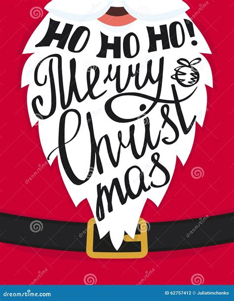 ho ho ho merry christmas greeting card template stock vector image