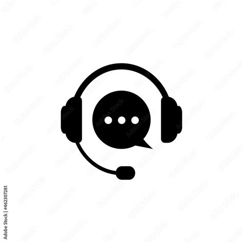 support icon hotline support service  headphones vector icon stock