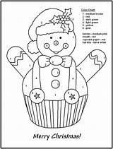 Christmas Coloring Numbers Pages Number Color Printables Sheets Printable Easy Gingerbread Snowman Merry Activity Man Kids Holidays Colors Print Cupcake sketch template