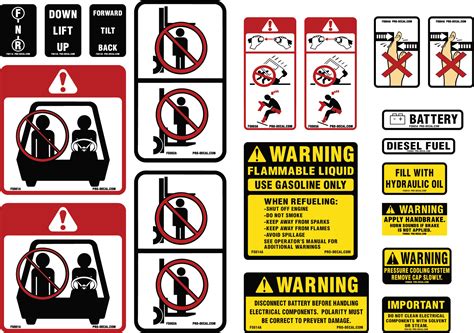 pro decal warning decals universal forklift safetywarning
