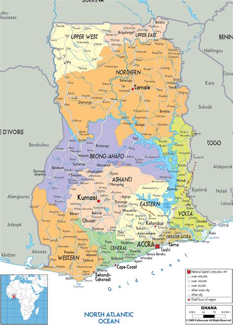 map  ghana travelsmapscom