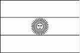 Argentina Flag Coloring Pages Flags Printable Drawings Popular Coloringhome Kids sketch template