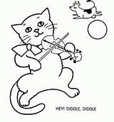 Coloring Diddle Hey Pages Clipart Fiddle Cat Template Kids Popular Printable Related Coloringhome Library sketch template