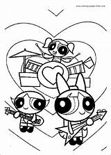 Girls Pages Powerpuff Coloring Color Cartoon Printable Power Puff Print Sheet Book sketch template