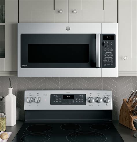 Ge Profile™ 1 7 Cu Ft Convection Over The Range Microwave Oven