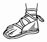 Sandals Clipart Sandal Clip Jesus Drawing Roman Vector Shoe Shoes Cliparts He Mark Baptize Svg Water But Will Psf Contour sketch template