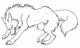 Wolf Coloring Pages Drawing Anime Wolves Base Animals Choose Board Puppy sketch template