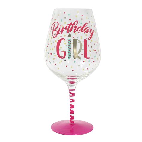 Raise A Glass Birthday Girl Oversized Wine Glass