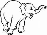 Elephant Coloring Elephants Clipart Pages Cartoon Baby Trumpeting Drawing Wallpaper Getdrawings Wildlife Animals Clipartmag sketch template