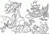 Colorare Sirena Sirene Barco Meerjungfrau Schiff Malvorlagen Colorkid Prinzessin Schlafende Reino Coloriage Navire Sirène Cuento Hadas Conto Fadas Elfos Treccia sketch template