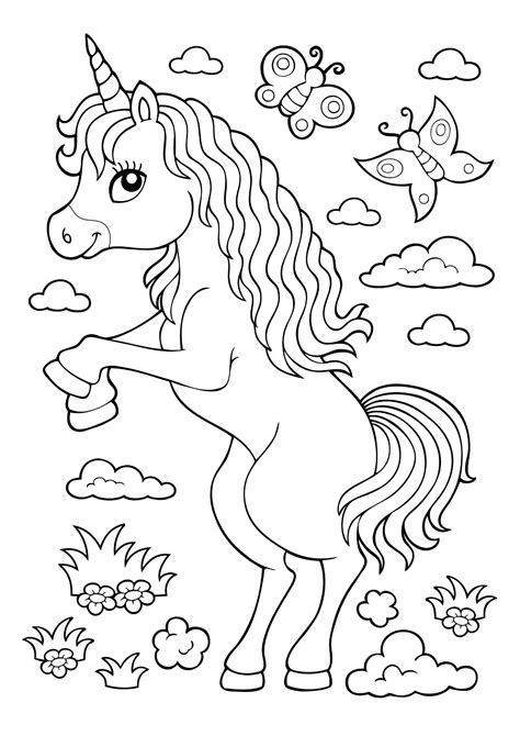 unicorn printable colouring jaiminemari