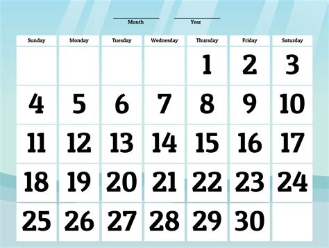 day calendar printable printableecom calendar template