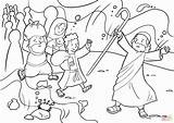 Moses Parting Israelites sketch template