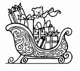 Sleigh Coloring Pages Printable Kids sketch template