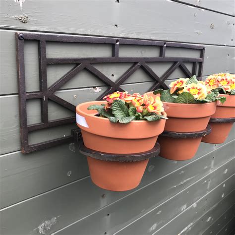 flower pot holder wall mounted part   rustic merchants range