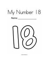 18 Number Coloring Pages Numbers Worksheets Preschool Template Twisty Noodle Tracing Color Twistynoodle Activities Cursive Change Printable Print Eighteen Trace sketch template
