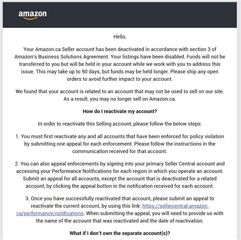 appeal amazon related accounts suspensions
