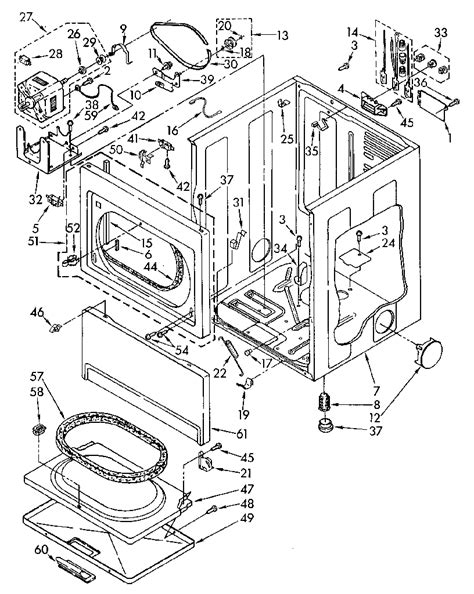 cabinet diagram parts list  model  kenmore parts dryer parts searspartsdirect
