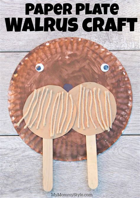 paper plate walrus craft  mommy style