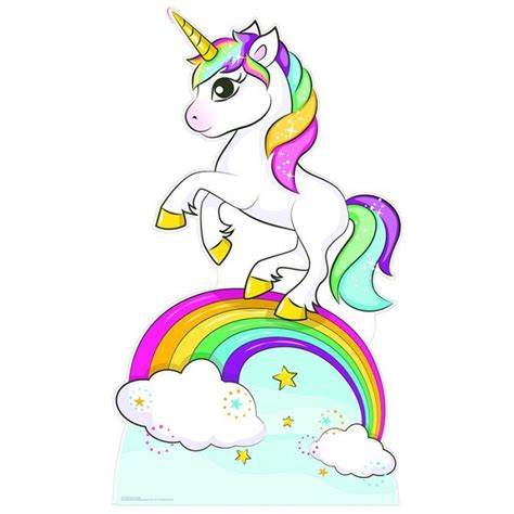 discontinued unicorn  rainbow cardboard cutout standup standee