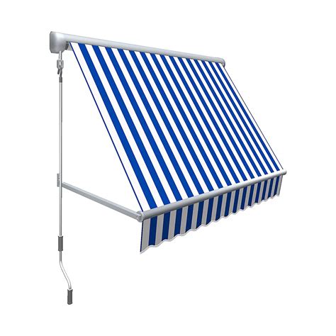 beauty mark mesa  ft retractable window awning   projection  bright bluewhite