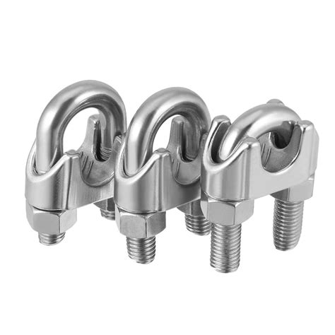 stainless steel saddle clamp cable wire rope clip fastener pcs