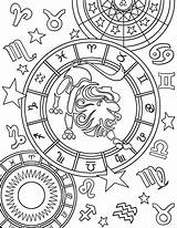 Coloring Zodiac Pages Leo Sign Signs Printable Horoscope Drawing Color Book Star Paper Getcolorings Kids Description Getdrawings Categories sketch template