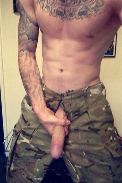 soldier man wanking his big dick off just nude men