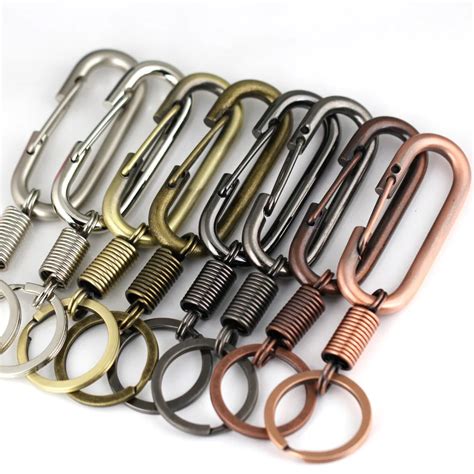 retro style simple strong carabiner shape keychain key chain ring