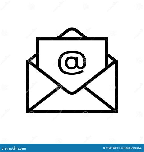 email icon isolated  white background stock vector illustration
