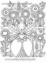 Coloring Pages Fairy Colouring Printable Garden Adult Sheets Adults Happy Set Dover Il Book Kids Books Getdrawings 570xn Doodle Getcolorings sketch template