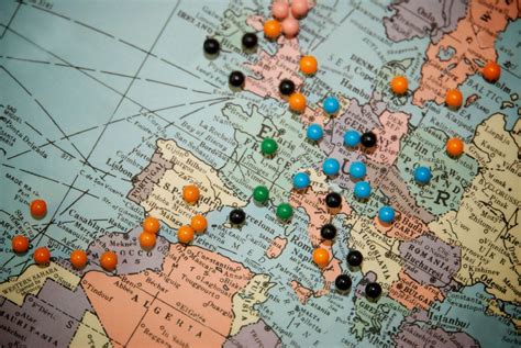 personalised adventurer world travel map  push pins wall art sydney