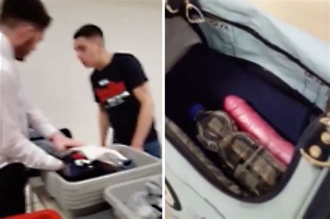 man shocked to find dildo in his hand luggage at airport