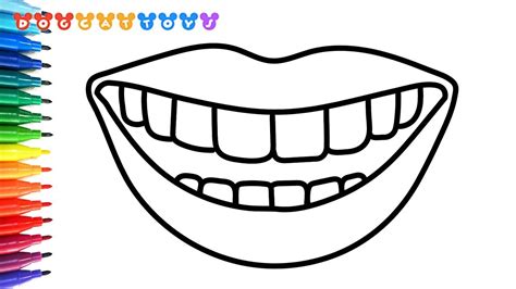 draw  mouth  teeth coloring pages drawing coloring art