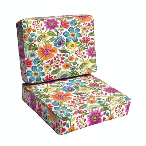 sorra home multi floral indoor outdoor deep seating cushion corded