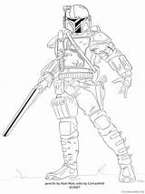 Mandalorian Coloring Pages Coloring4free Boys Printable Film Tv sketch template