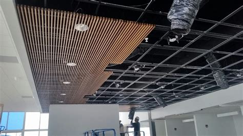 types  suspended acoustic ceilings wood