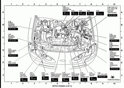 ford focus engine compartment diagram