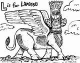 Mesopotamia Lamassu sketch template