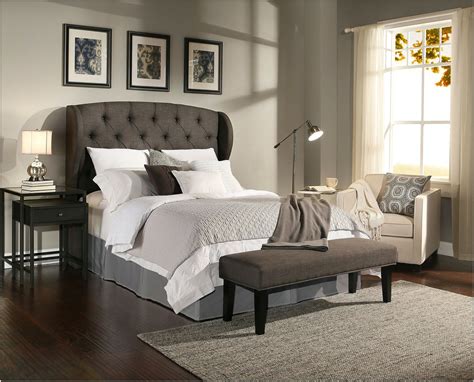 beautiful bedroom decor  grey headboard cozy master bedroom